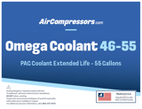 Thumbnail of Omega Coolant 46 55 gallons PAG air compressor coolant product label